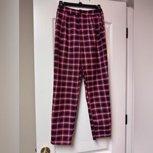 Forever 21 Red and Black Plaid Women's Trousers